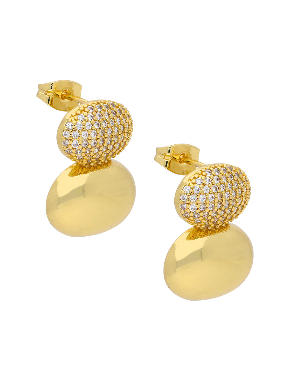 Arete Chapa Ovalos Cristales