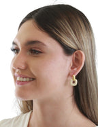 Arete Chapa Cuadro Con Circonias