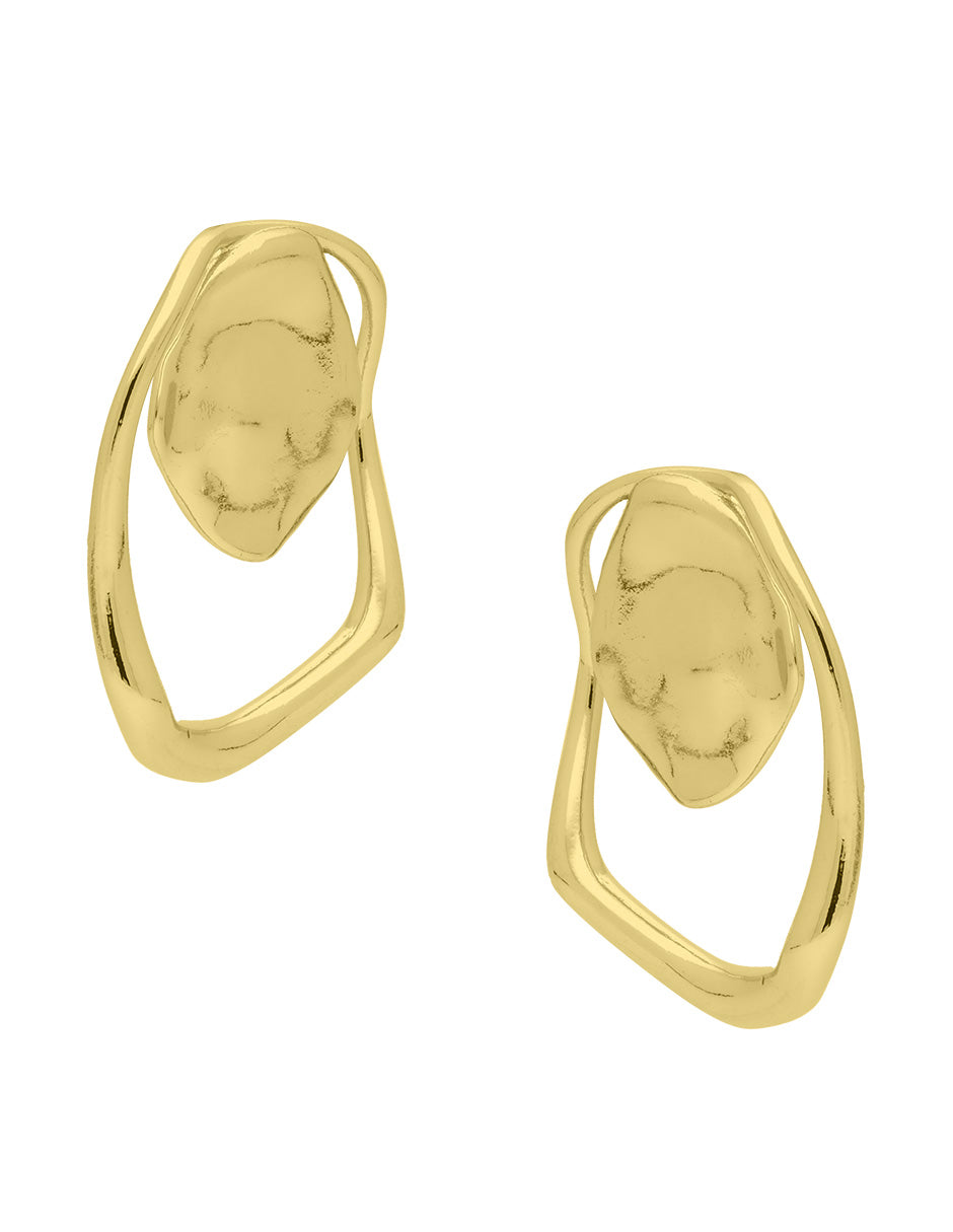 Arete Chapa Circulo Con Circulo Interior