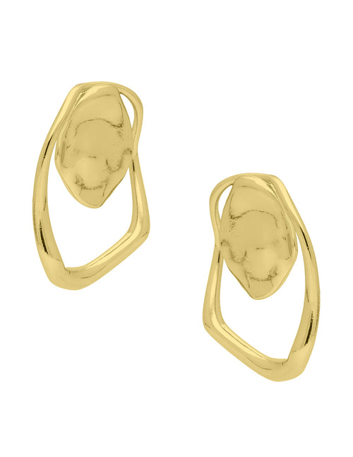 Arete Chapa Circulo Con Circulo Interior