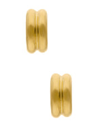 Arete Acero Inoxidable Gruesa Doble Aro Dorada