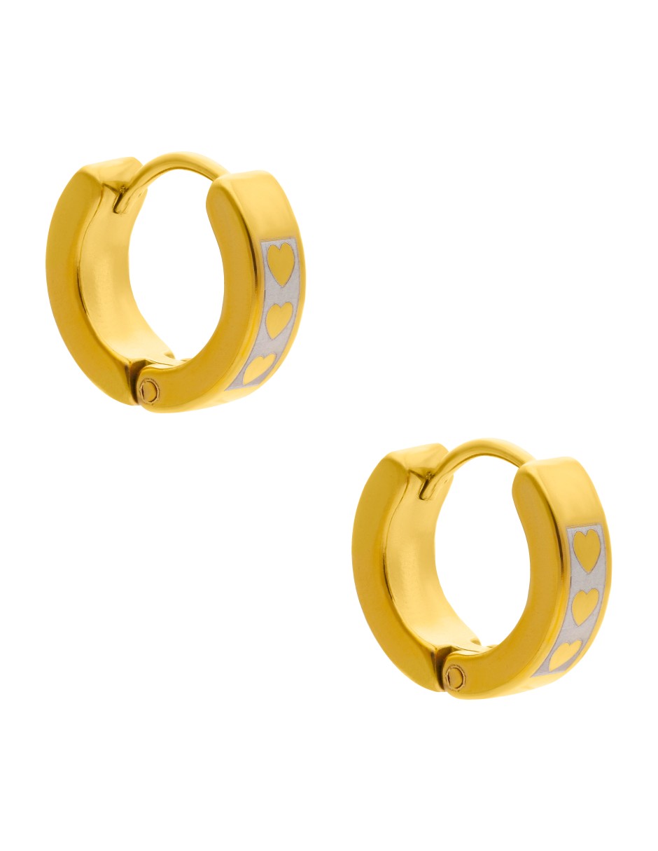 Huggies Acero Inoxidable Corazones Bitono