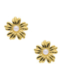 Arete Flor Con Perlita Sint