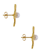 Arete Flor Con Perlita Sint