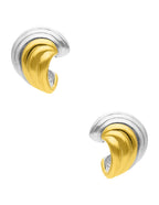 Aretes Lineas Medio Circulo Bicolor