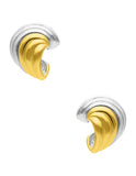Aretes Lineas Medio Circulo Bicolor