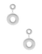 Aretes Redondo Sin Interior Plateado