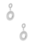 Aretes Redondo Sin Interior Plateado