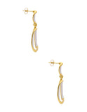 Aretes Rectangulares Beigue Doble