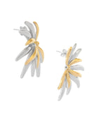 Aretes Flor Bicolor