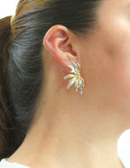 Aretes Flor Bicolor