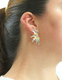 Aretes Flor Bicolor