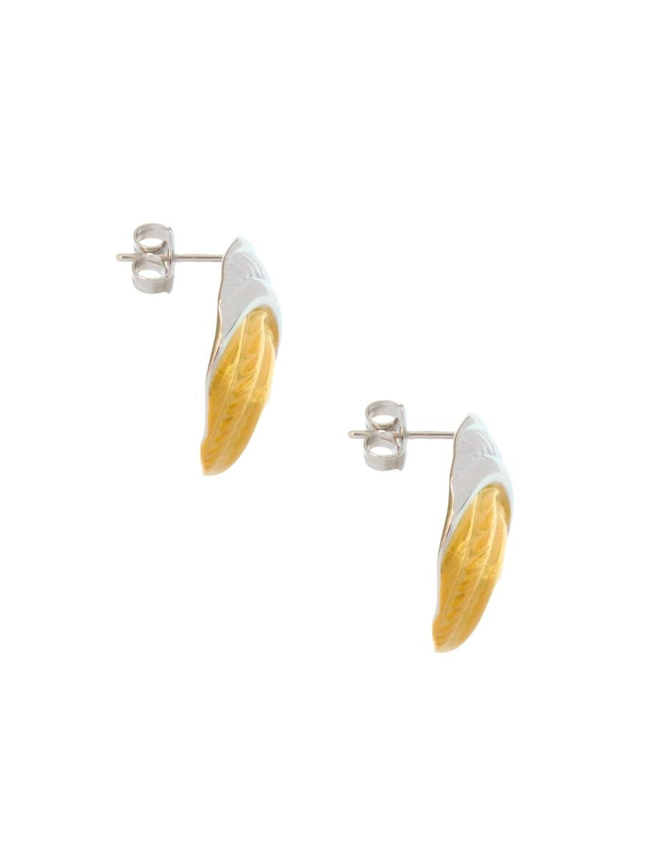 Aretes Redondos Cruzados Bicolor