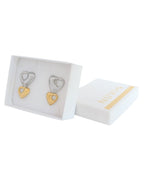 Arete Doble Corazon Espejo