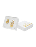 Arete Corazones irregulares, 1 aretes con Cristal Transparente