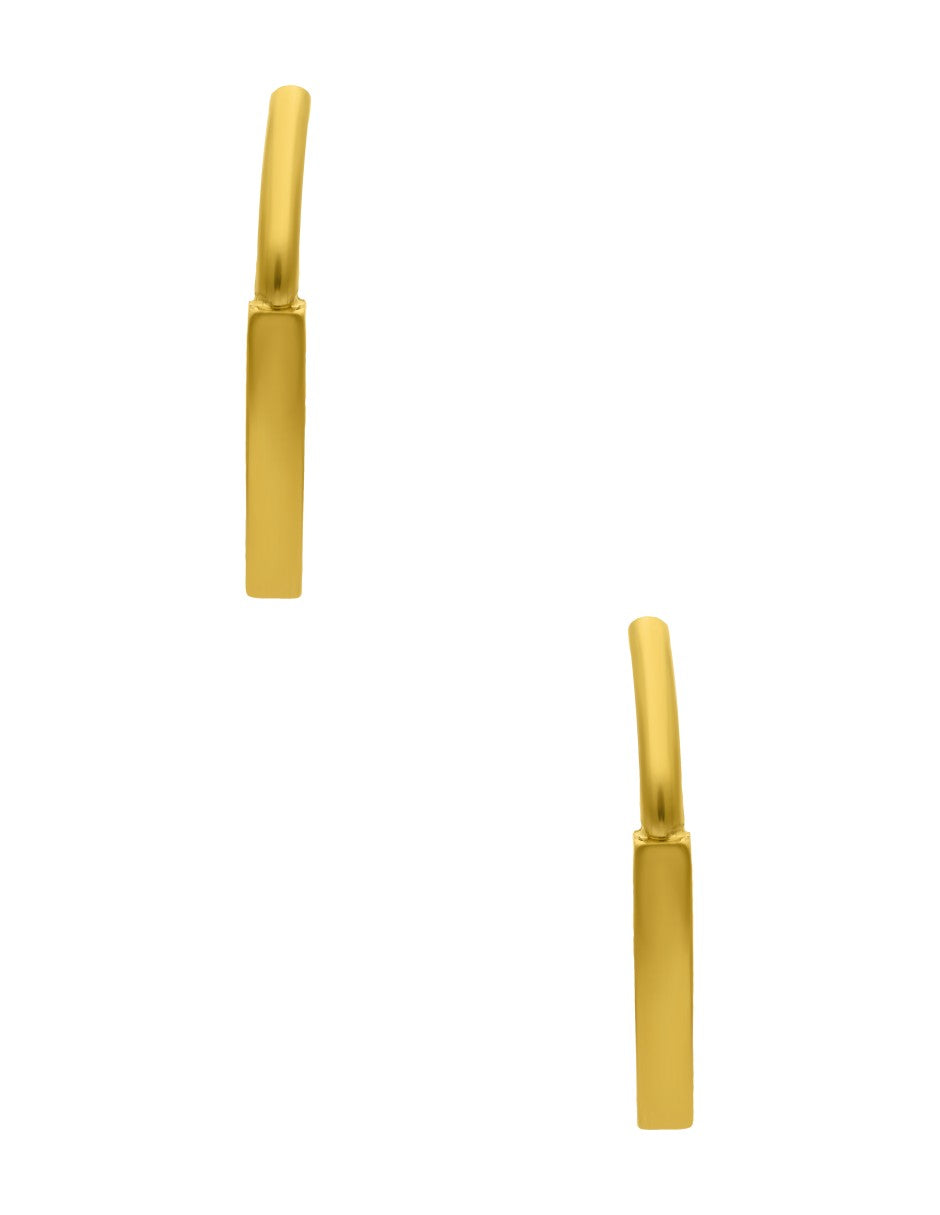 Arete Tipo Arracada Oval Cuadrada