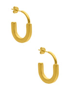 Arete Tipo Arracada Oval Cuadrada