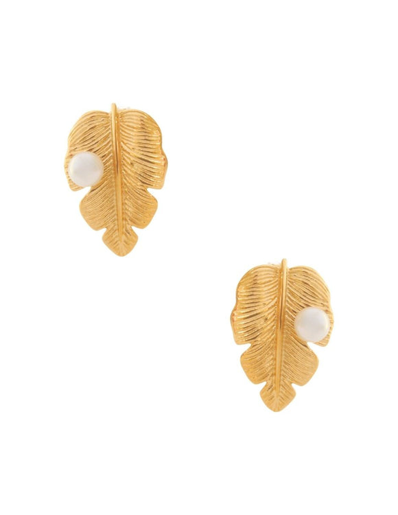 Arete Hojita con Perlita