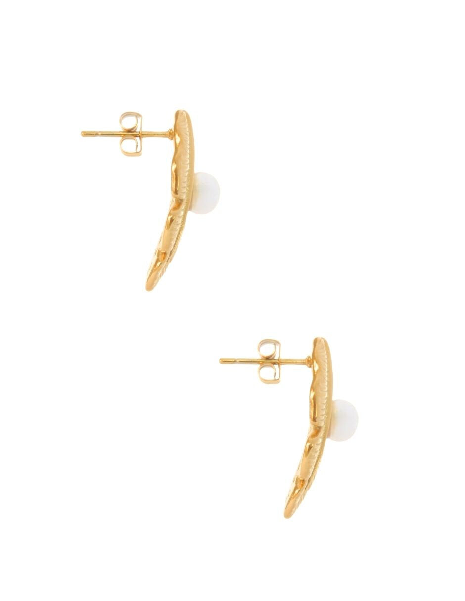 Arete Hojita con Perlita