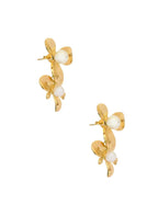 Arete Doble Flor con perlita