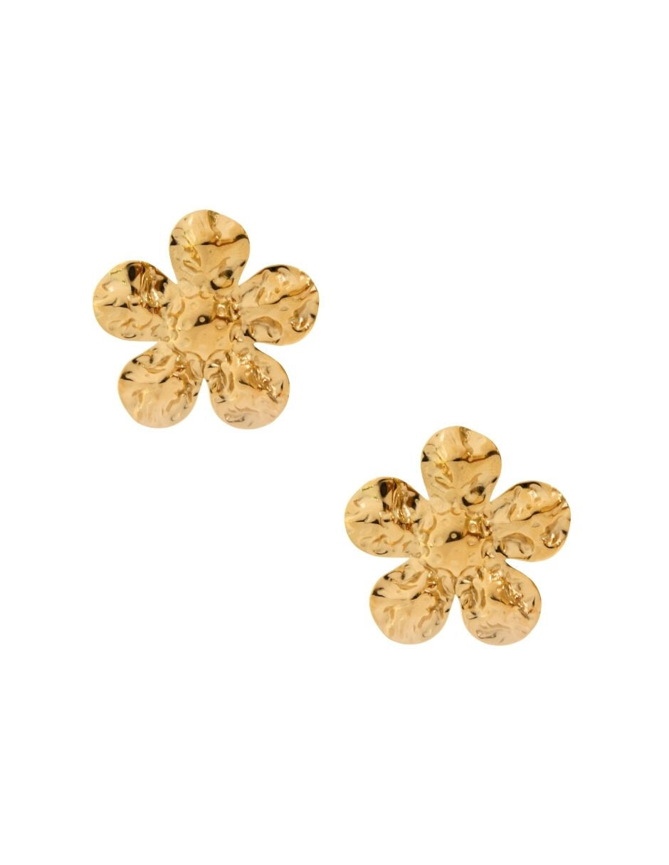 Arete Flor Martillado