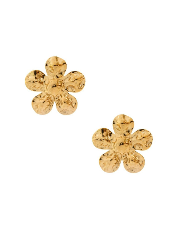 Arete Flor Martillado