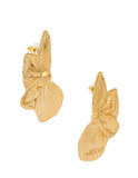 Aretes Media Flor Dorado