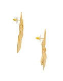 Aretes Media Flor Dorado