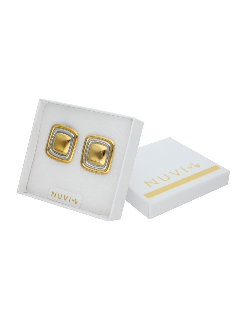 Aretes Cuadro Bitono