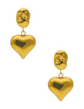 Arete Colgante Corazon Inflado