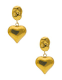 Arete Colgante Corazon Inflado