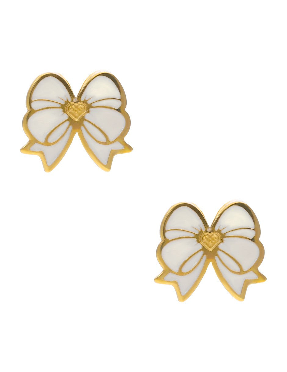 Arete NUVI Moño Esmalte Blanco