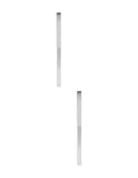Arete NUVI Colgante Barra Doble Plateado