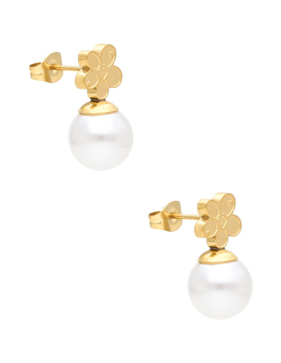 Arete NUVI Flor con Perla