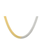 Collar Cadena Plana 4mm | 40 cm Bitono