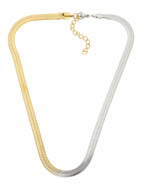 Collar Cadena Plana 4mm | 40 cm Bitono