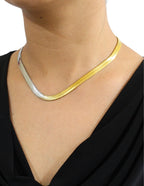 Collar Cadena Plana 4mm | 40 cm Bitono