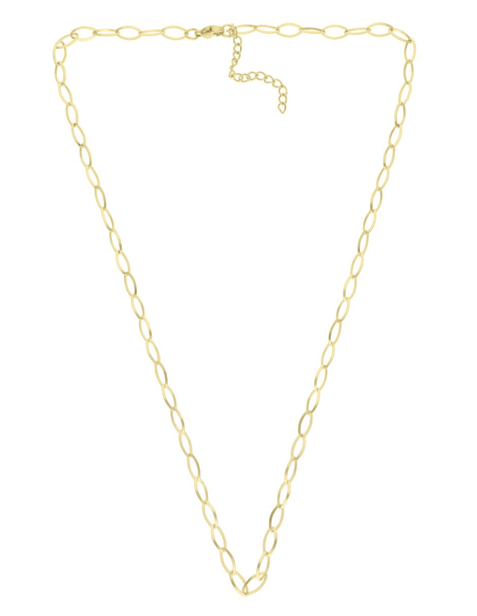 Cadena eslabón oval biselado