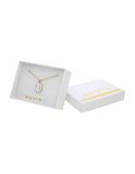 Collar Plaquita Esmalte Blanco Flor