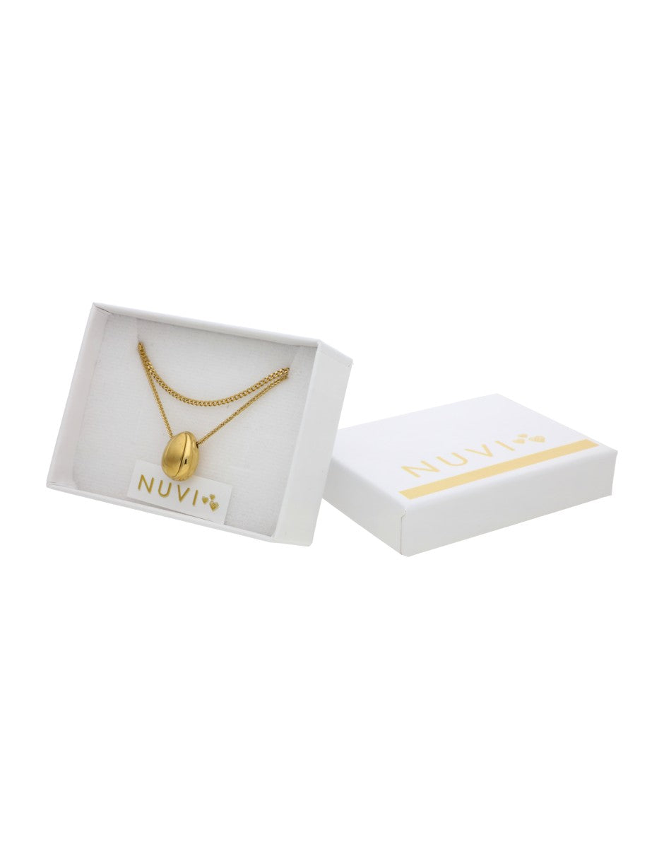 Collar Doble Cadena con Gotita Dorado
