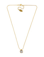 Collar Dije Piedrita Beigue Cuadrada