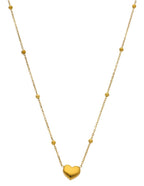 Collar Cadena Bolitas Corazon Inflado