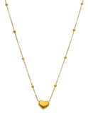 Collar Cadena Bolitas Corazon Inflado
