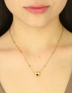 Collar Cadena Bolitas Corazon Inflado