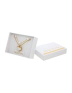 Collar Doble Cadena Perlas y Corazon