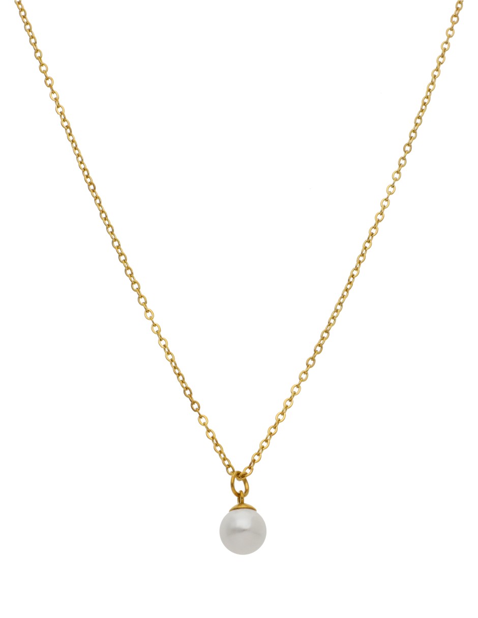 Collar Dije Perlita Blanca