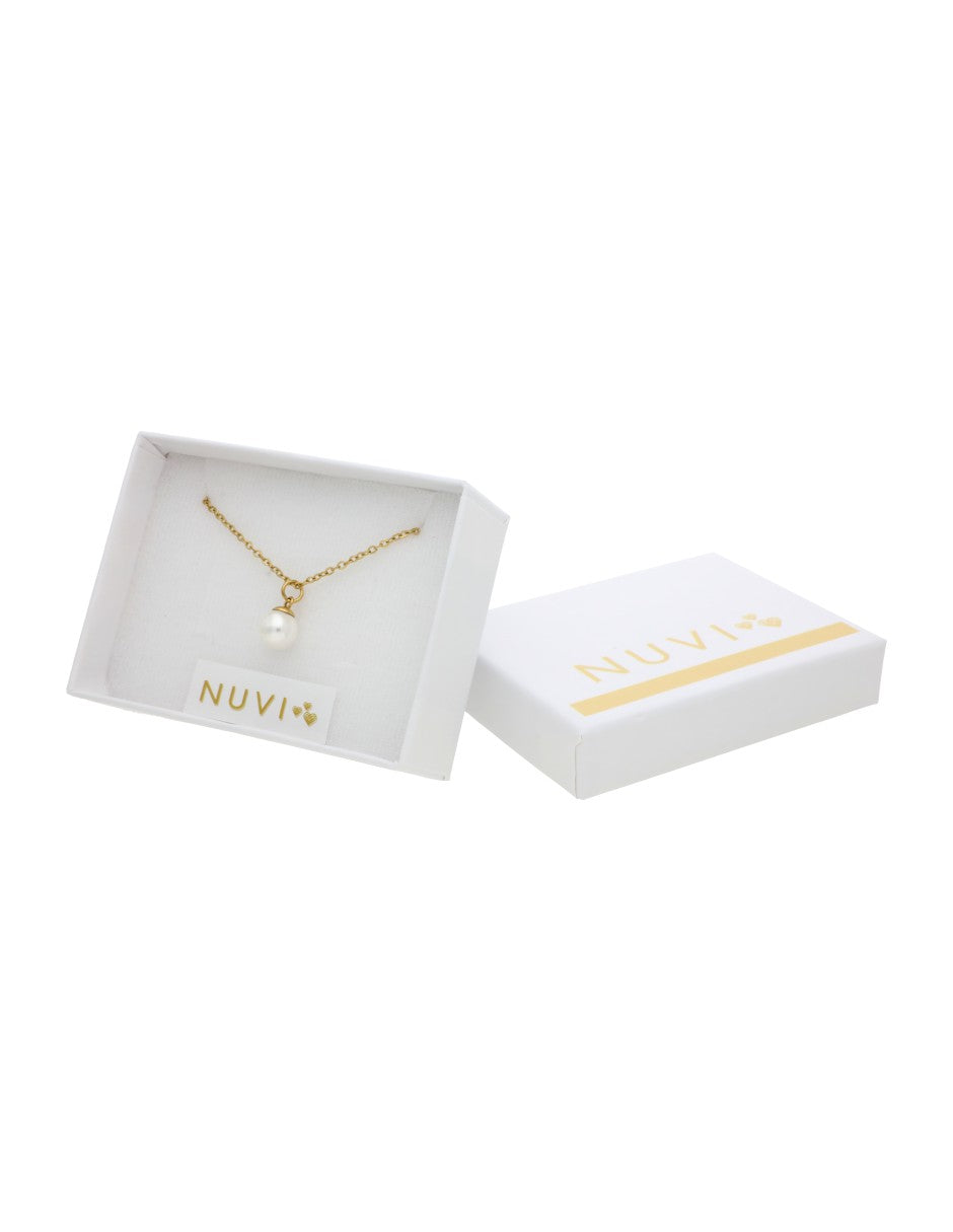 Collar Dije Perlita Blanca