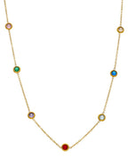 Collar Cadena Cristales de colores