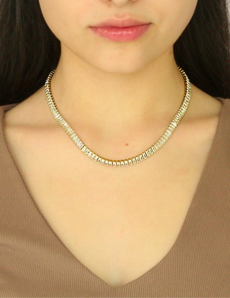 Collar Cristales Blanco