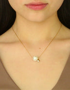 Collar Perlita Cristalito Redonda Cola de raton